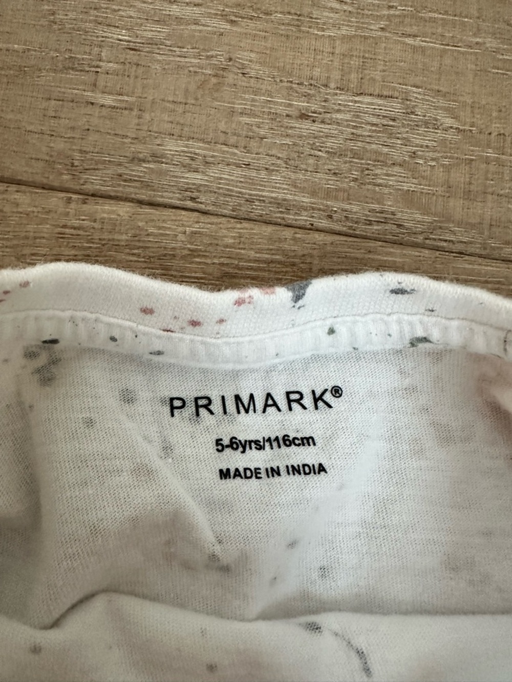 Primark White Short Sleeve Tee with Navy 'FUTURE' Patch and Paint Splatter - Picture 5 of 5